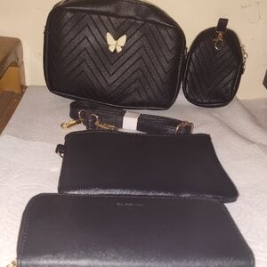Elegant Black Women's Bag Set
